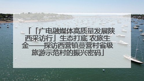 「广电融媒体高质量发展陕西采访行」生态打底 农旅生金——探访西营镇蔓营村省级旅游示范村的振兴密码