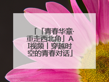 「青春华章·重走西北角」AI视频丨穿越时空的青春对话