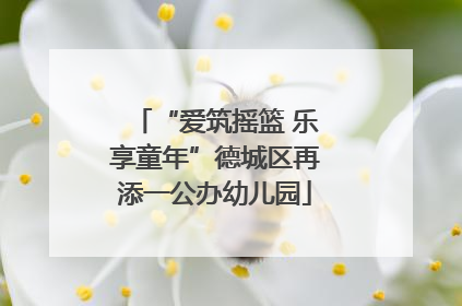 “爱筑摇篮 乐享童年”德城区再添一公办幼儿园