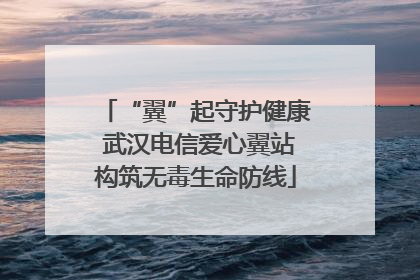 “翼”起守护健康 武汉电信爱心翼站构筑无毒生命防线