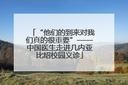 “他们的到来对我们真的很重要”——中国医生走进几内亚比绍校园义诊