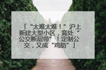 “太难太难！”沪上新建大型小区，竟处“公交断层带”！定制公交，又成“鸡肋”