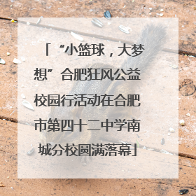 “小篮球，大梦想”合肥狂风公益校园行活动在合肥市第四十二中学南城分校圆满落幕