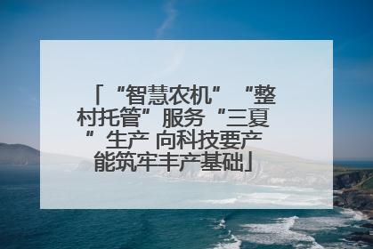 “智慧农机”“整村托管”服务“三夏”生产 向科技要产能筑牢丰产基础