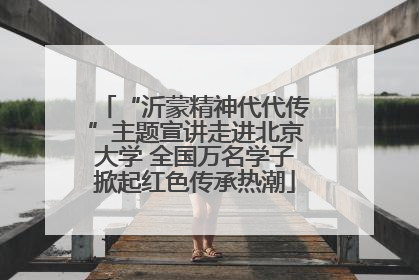 “沂蒙精神代代传”主题宣讲走进北京大学 全国万名学子掀起红色传承热潮