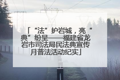 “法”护岩城，亮“典”纷呈——福建省龙岩市司法局民法典宣传月普法活动纪实