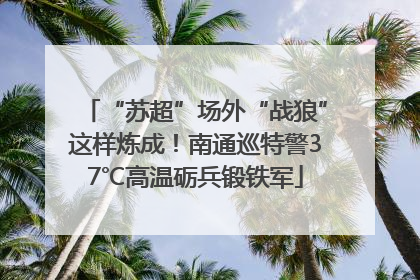 “苏超”场外“战狼”这样炼成！南通巡特警37℃高温砺兵锻铁军