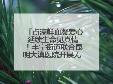 点滴鲜血凝爱心 延续生命见真情！丰宁街道联合昆明大滇医院开展无偿献血活动