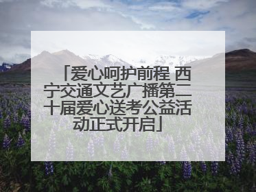 爱心呵护前程 西宁交通文艺广播第二十届爱心送考公益活动正式开启