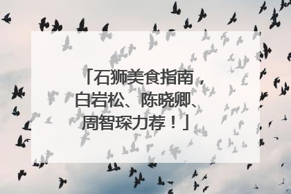 石狮美食指南，白岩松、陈晓卿、周智琛力荐！