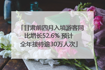 甘肃前四月入境游客同比增长52.6% 预计全年接待逾30万人次