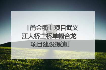 甬金衢上项目武义江大桥主桥单幅合龙 项目建设提速