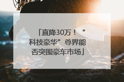直降30万！“科技豪华”尊界能否突围豪车市场