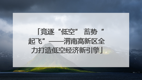 竞逐“低空” 蓄势“起飞”——渭南高新区全力打造低空经济新引擎