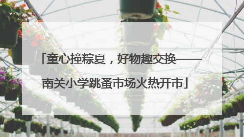 童心撞粽夏，好物趣交换——南关小学跳蚤市场火热开市