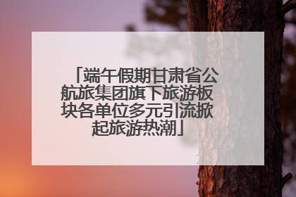 端午假期甘肃省公航旅集团旗下旅游板块各单位多元引流掀起旅游热潮