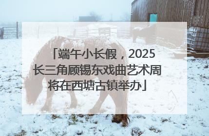 端午小长假，2025长三角顾锡东戏曲艺术周将在西塘古镇举办