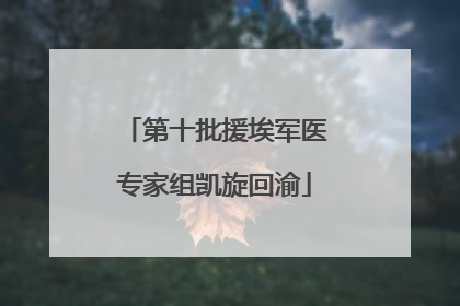 第十批援埃军医专家组凯旋回渝