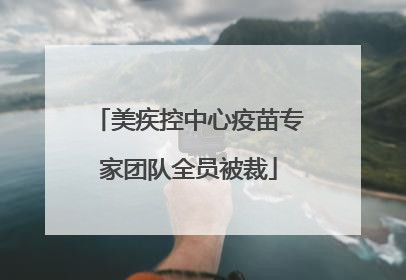 美疾控中心疫苗专家团队全员被裁