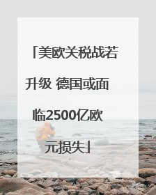 美欧关税战若升级 德国或面临2500亿欧元损失