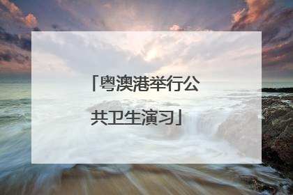 粤澳港举行公共卫生演习