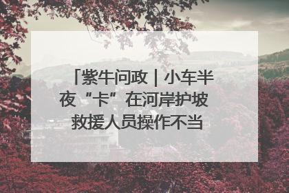 紫牛问政｜小车半夜“卡”在河岸护坡 救援人员操作不当致小车翻下河，然后直接走人了
