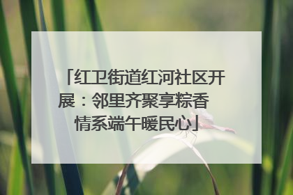 红卫街道红河社区开展：邻里齐聚享粽香 情系端午暖民心