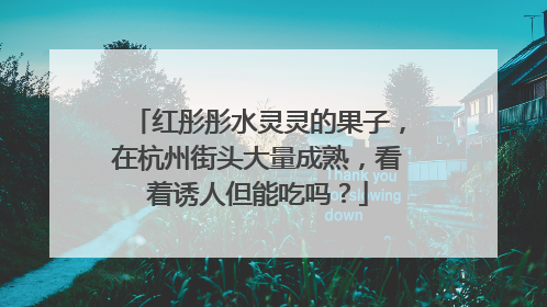 红彤彤水灵灵的果子，在杭州街头大量成熟，看着诱人但能吃吗？