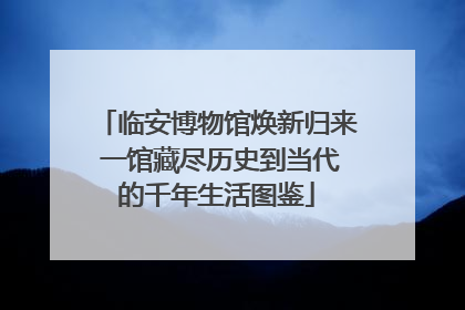 临安博物馆焕新归来 一馆藏尽历史到当代的千年生活图鉴