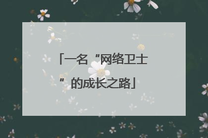 一名“网络卫士”的成长之路
