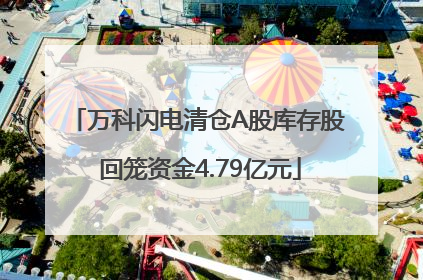 万科闪电清仓A股库存股 回笼资金4.79亿元