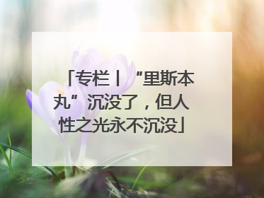 专栏丨“里斯本丸”沉没了，但人性之光永不沉没
