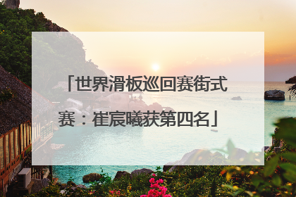 世界滑板巡回赛街式赛：崔宸曦获第四名