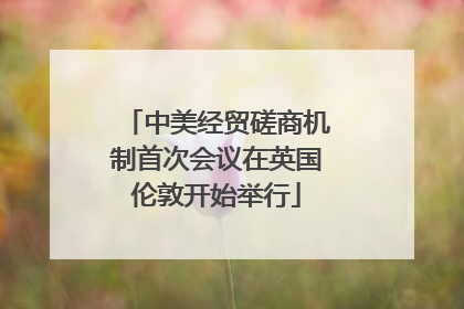 中美经贸磋商机制首次会议在英国伦敦开始举行