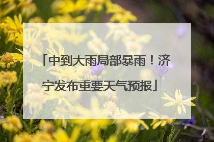 中到大雨局部暴雨！济宁发布重要天气预报