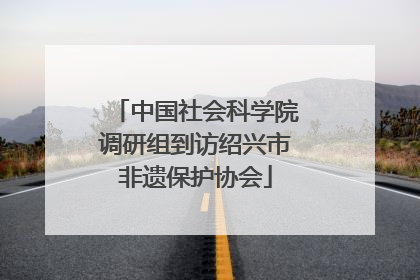 中国社会科学院调研组到访绍兴市非遗保护协会