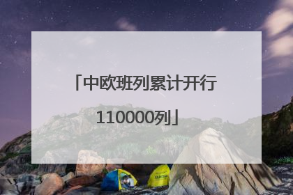 中欧班列累计开行110000列