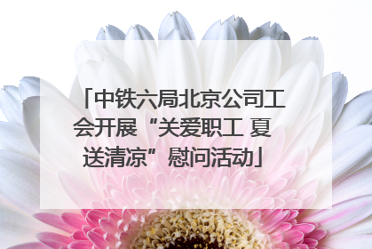 中铁六局北京公司工会开展“关爱职工 夏送清凉”慰问活动