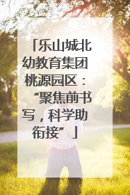 乐山城北幼教育集团桃源园区：“聚焦前书写，科学助衔接”