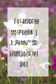 乒超联赛男子团体｜上海地产集团胜汕头明润