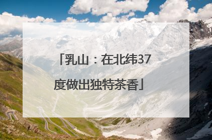 乳山：在北纬37度做出独特茶香