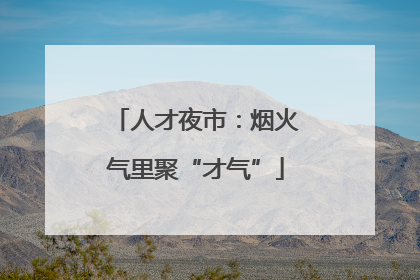 人才夜市：烟火气里聚“才气”