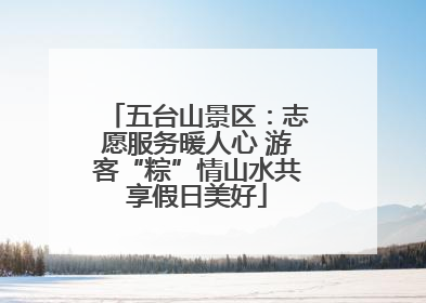 五台山景区：志愿服务暖人心 游客“粽”情山水共享假日美好