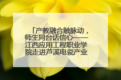 产教融合触脉动，师生同台话信心——江西应用工程职业学院走进芦溪电瓷产业园创新思政课堂
