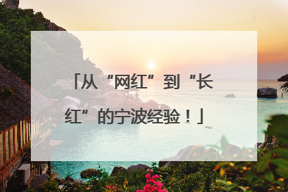 从“网红”到“长红”的宁波经验！