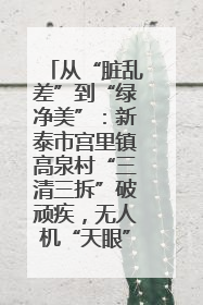 从“脏乱差”到“绿净美”：新泰市宫里镇高泉村“三清三拆”破顽疾，无人机“天眼”护新颜