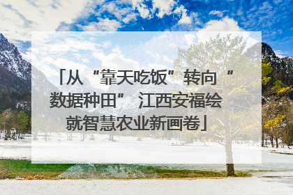 从“靠天吃饭”转向“数据种田” 江西安福绘就智慧农业新画卷