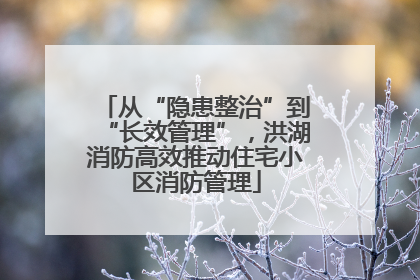 从“隐患整治”到“长效管理”，洪湖消防高效推动住宅小区消防管理