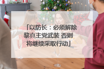 以防长：必须解除黎真主党武装 否则将继续采取行动
