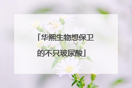华熙生物想保卫的不只玻尿酸